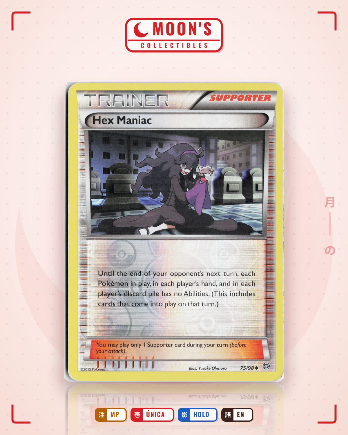 Carta Pokémon Hex Maniac · Ancient Origins #75/98 (MP) — pieza única en Moon's Collectibles México