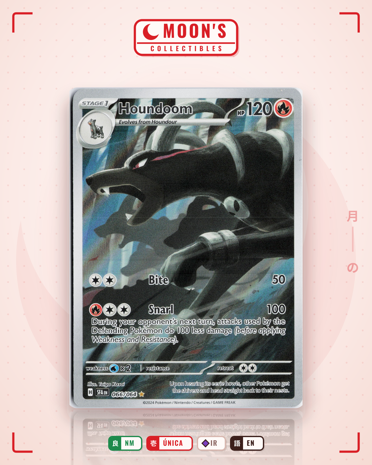 Carta Pokémon Houndoom · Shrouded Fable #066/064 (NM) — pieza única en Moon's Collectibles México