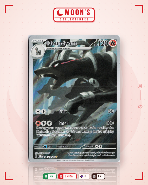 Carta Pokémon Houndoom · Shrouded Fable #066/064 (NM) — pieza única en Moon's Collectibles México