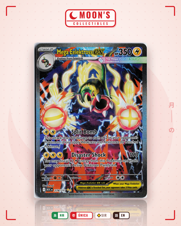 Carta Pokémon Mega Eelektross ex · Ascended Heroes #278/217 (NM) — pieza única en Moon's Collectibles México