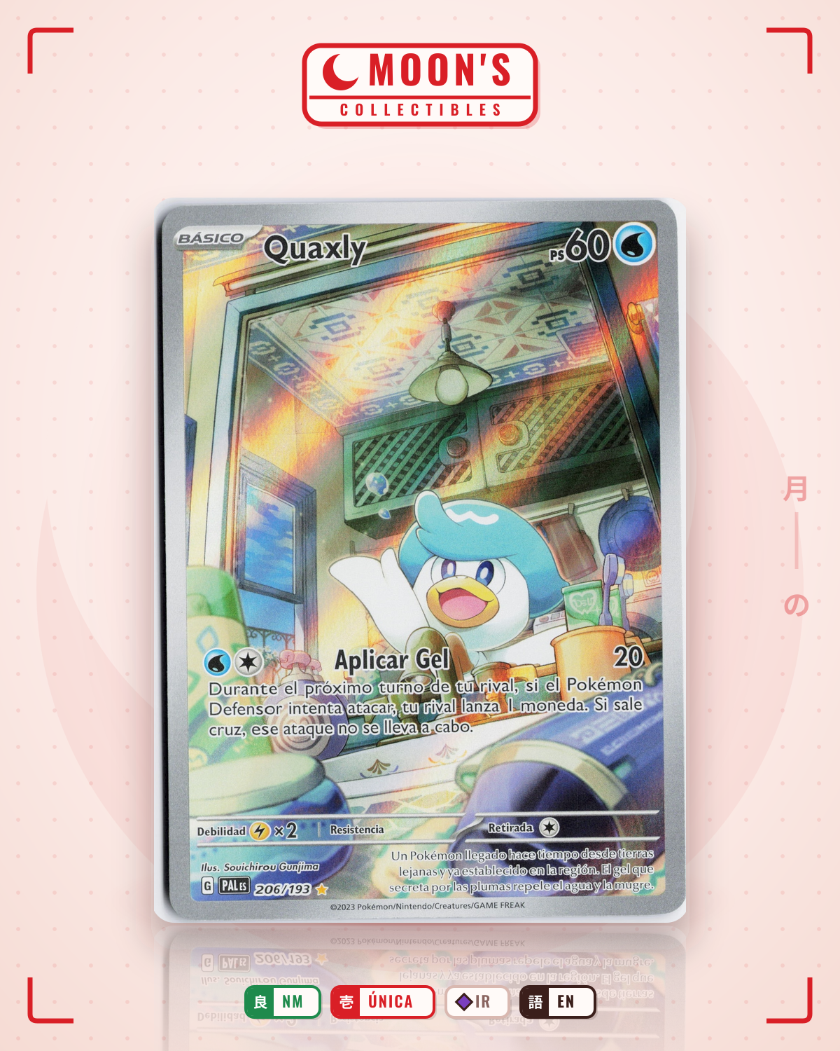 Carta Pokémon Quaxly · Paldea Evolved #206/193 (NM) — pieza única en Moon's Collectibles México