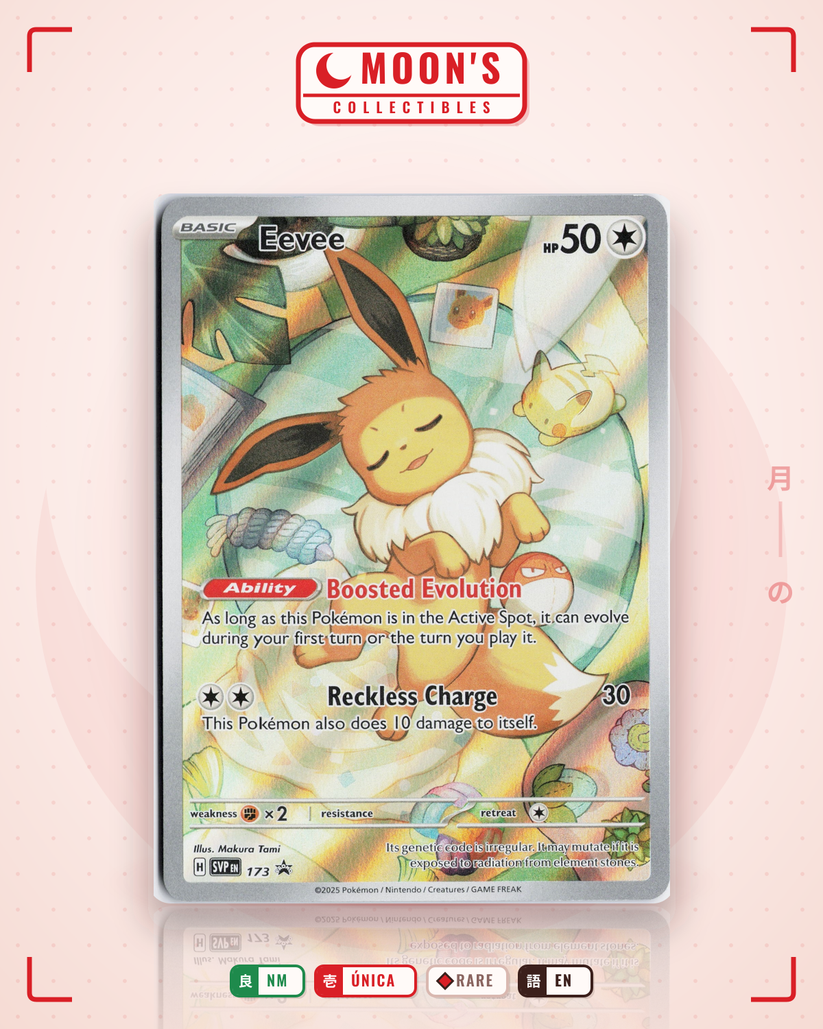 Carta Pokémon Eevee · Scarlet & Violet Black Star Promos #173 (NM) — pieza única en Moon's Collectibles México