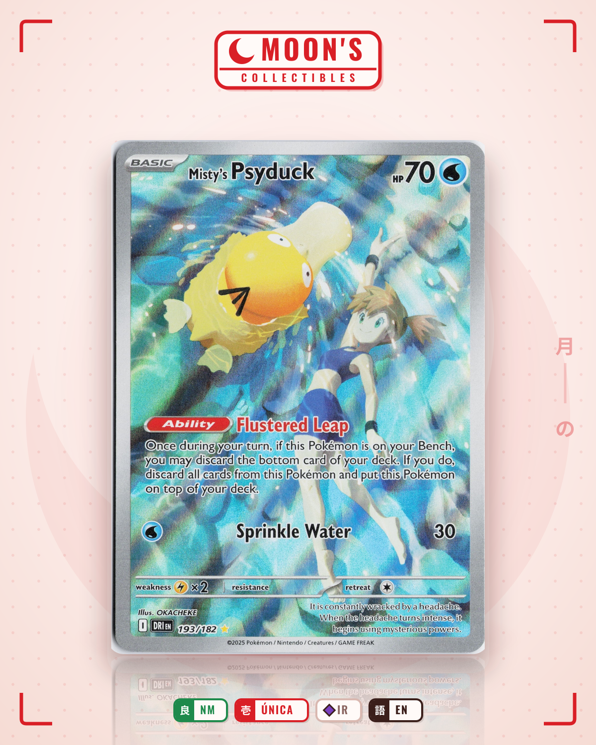 Carta Pokémon Misty's Psyduck · Destined Rivals #193/182 (NM) — pieza única en Moon's Collectibles México