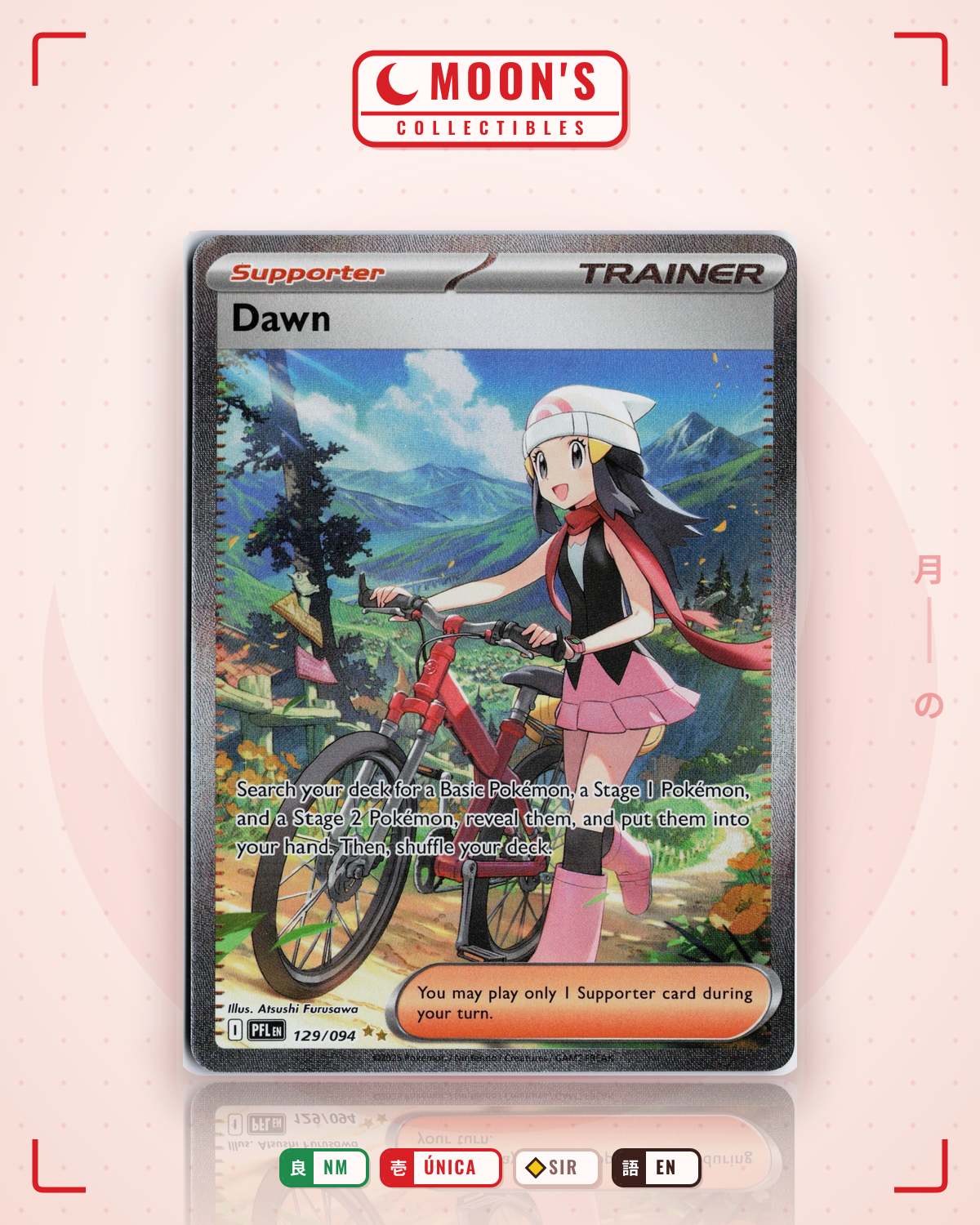Carta Pokémon Dawn · Phantasmal Flames #129/094 (NM) — pieza única en Moon's Collectibles México