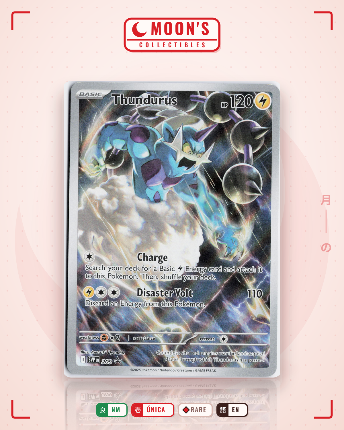 Carta Pokémon Thundurus · Scarlet & Violet Black Star Promos #209 (NM) — pieza única en Moon's Collectibles México