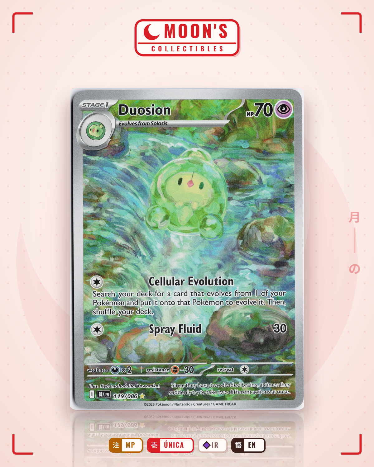 Carta Pokémon Duosion · Black Bolt #119/086 (MP) — pieza única en Moon's Collectibles México