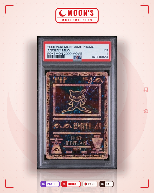 Carta Pokémon Ancient Mew · Pokemon 2000 Movie # (PSA 1) — pieza única en Moon's Collectibles México