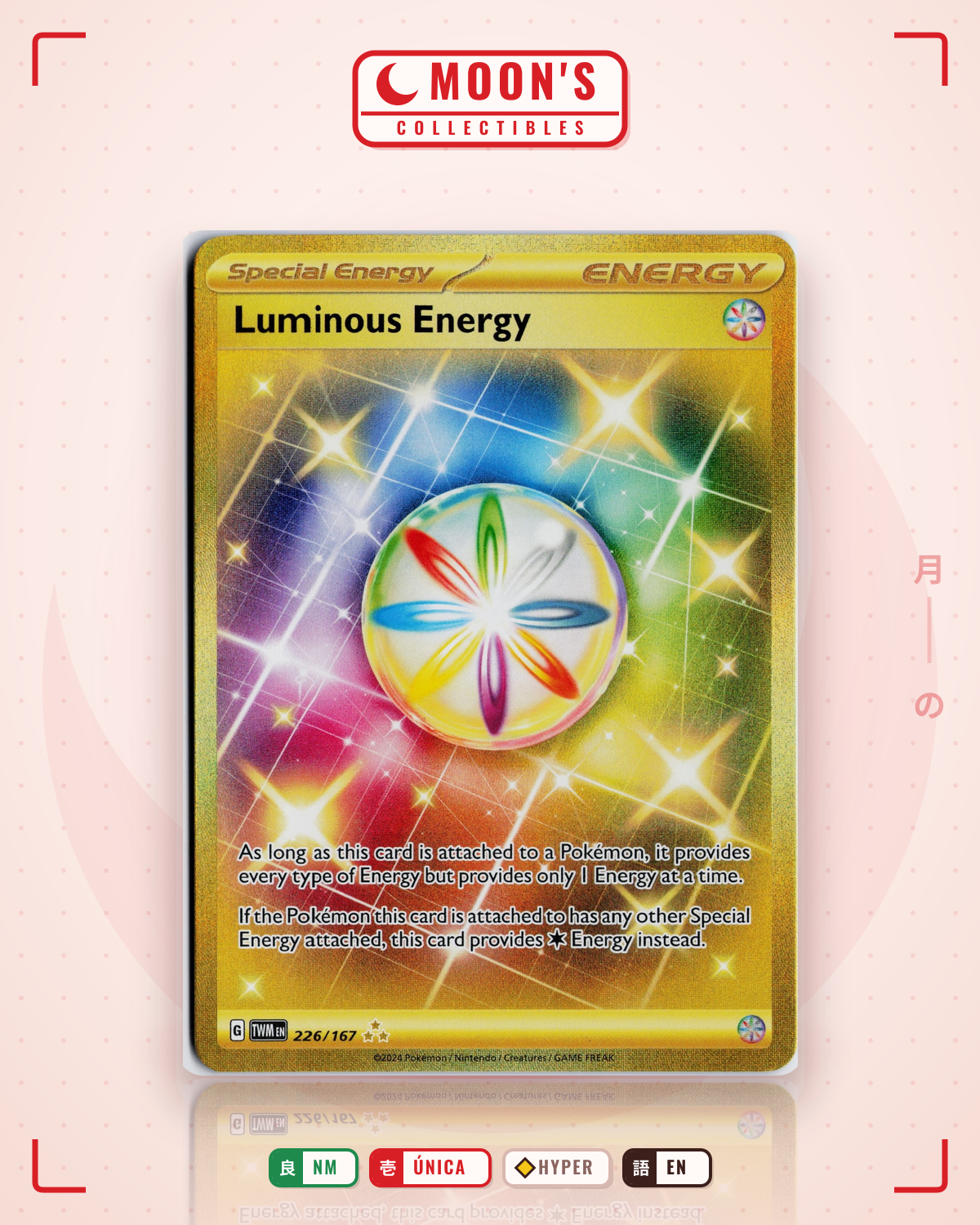 Carta Pokémon Luminous Energy · Twilight Masquerade #226/167 (NM) — pieza única en Moon's Collectibles México