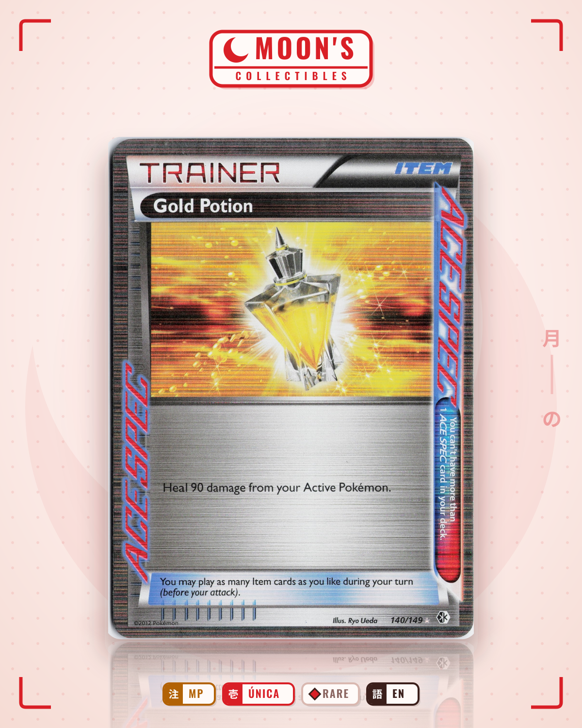 Carta Pokémon Gold Potion · Boundaries Crossed #140/149 (MP) — pieza única en Moon's Collectibles México