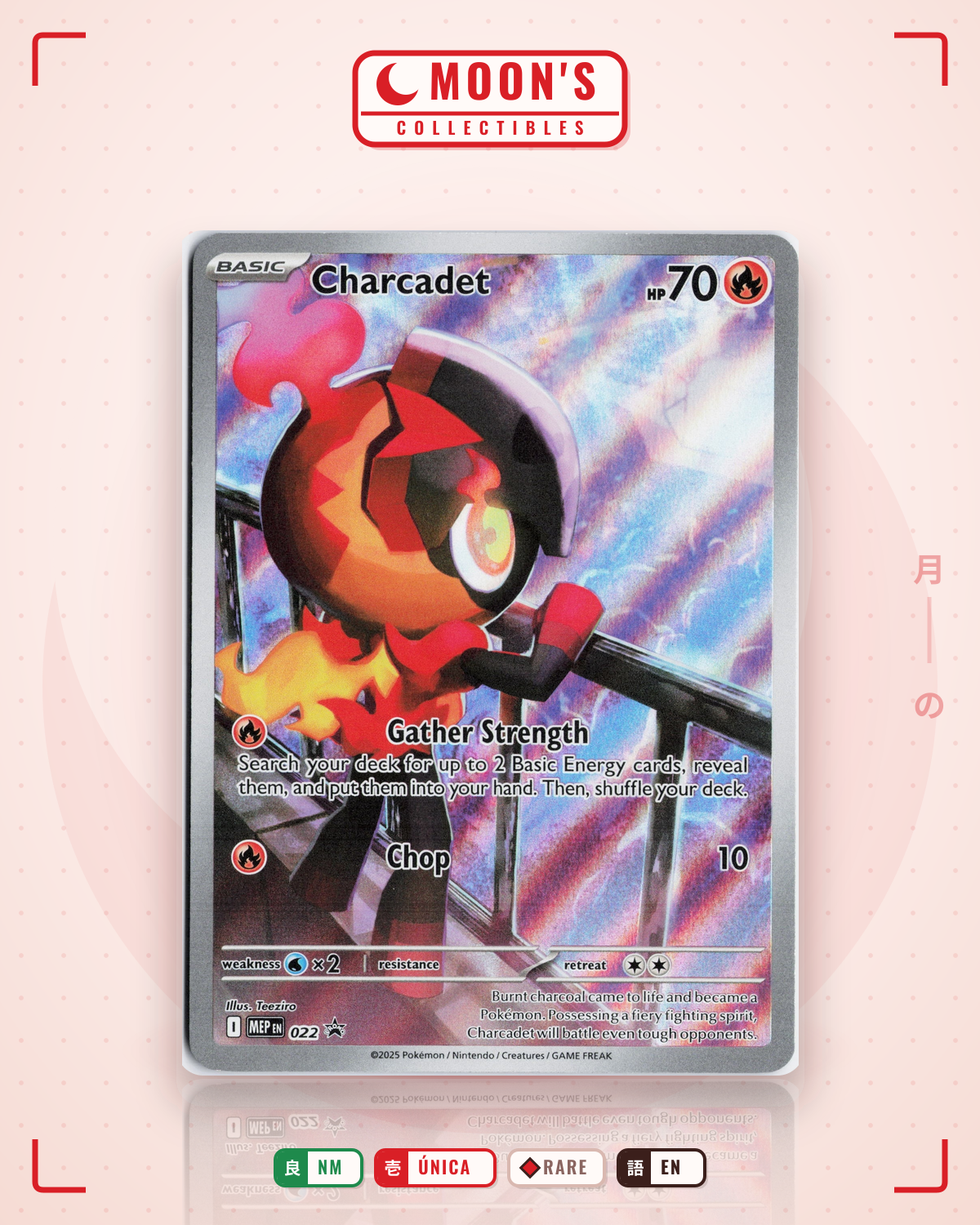 Carta Pokémon Charcadet · Mega Evolution Black Star Promos #022 (NM) — pieza única en Moon's Collectibles México