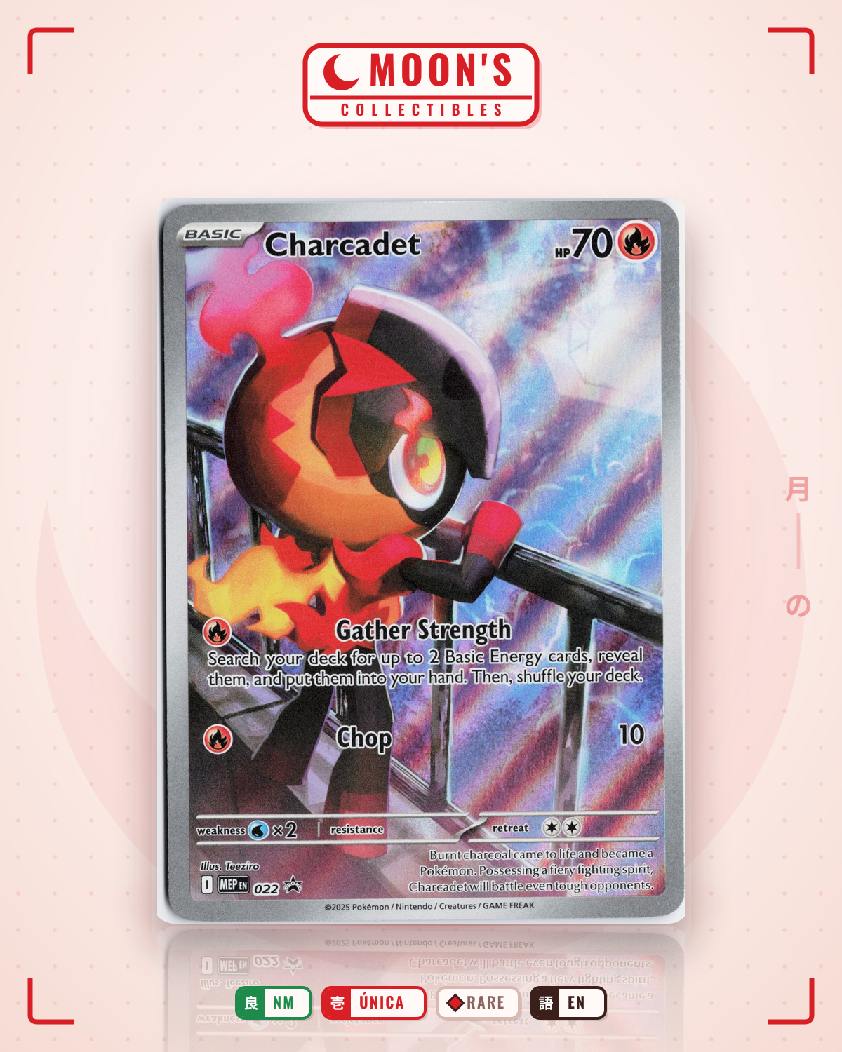 Carta Pokémon Charcadet · Mega Evolution Black Star Promos #022 (NM) — pieza única en Moon's Collectibles México