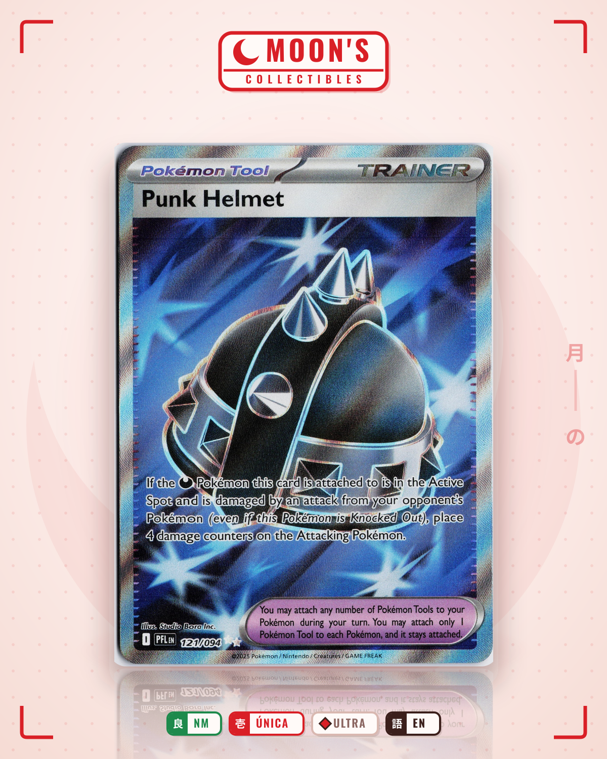 Carta Pokémon Punk Helmet · Phantasmal Flames #121/094 (NM) — pieza única en Moon's Collectibles México