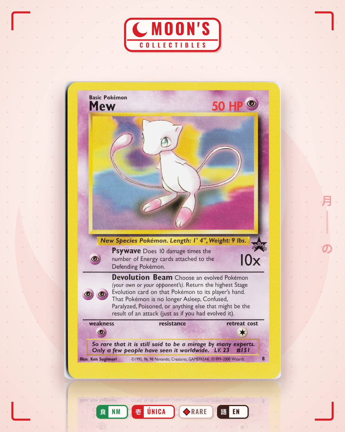Carta Pokémon Mew · Wizards Black Star Promos #8 (NM) — pieza única en Moon's Collectibles México
