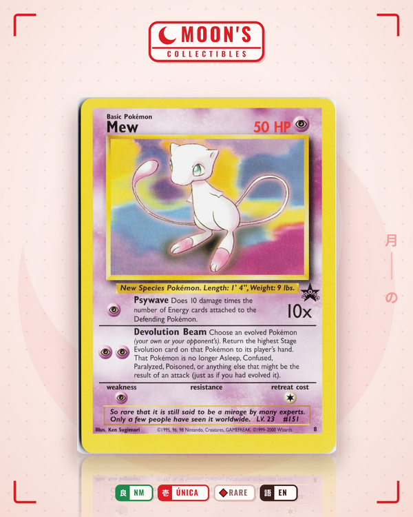 Carta Pokémon Mew · Wizards Black Star Promos #8 (NM) — pieza única en Moon's Collectibles México
