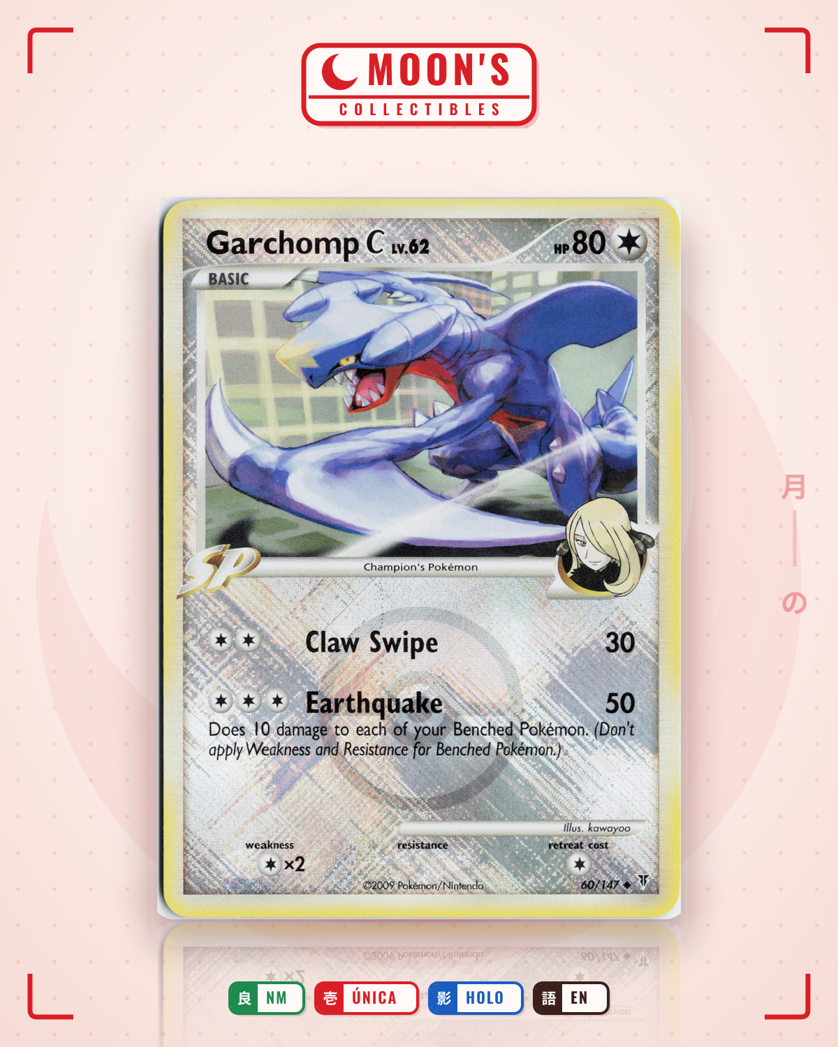 Carta Pokémon Garchomp C · Supreme Victors #60/147 (NM) — pieza única en Moon's Collectibles México