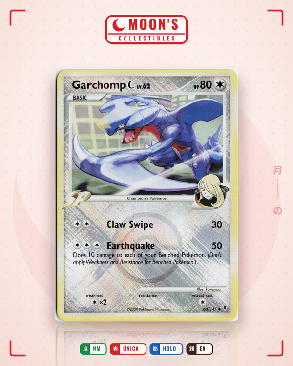 Carta Pokémon Garchomp C · Supreme Victors #60/147 (NM) — pieza única en Moon's Collectibles México