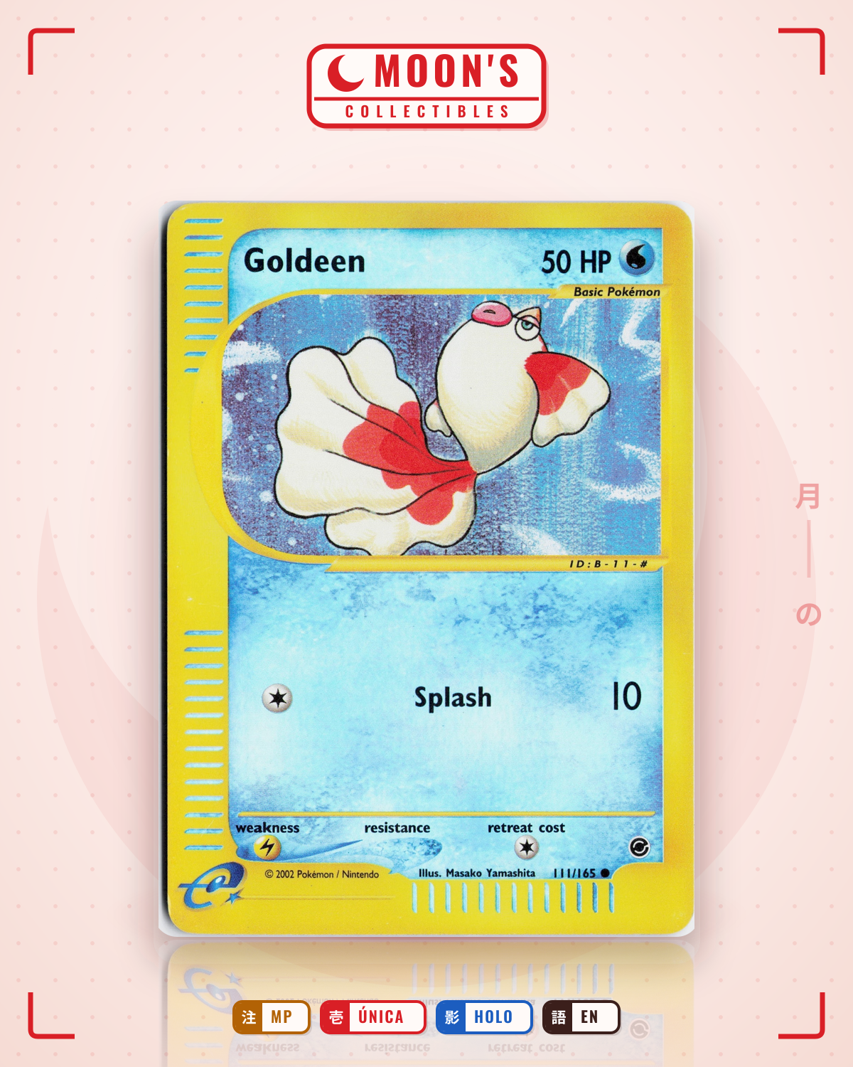 Carta Pokémon Goldeen · Expedition Base Set #111/165 (MP) — pieza única en Moon's Collectibles México