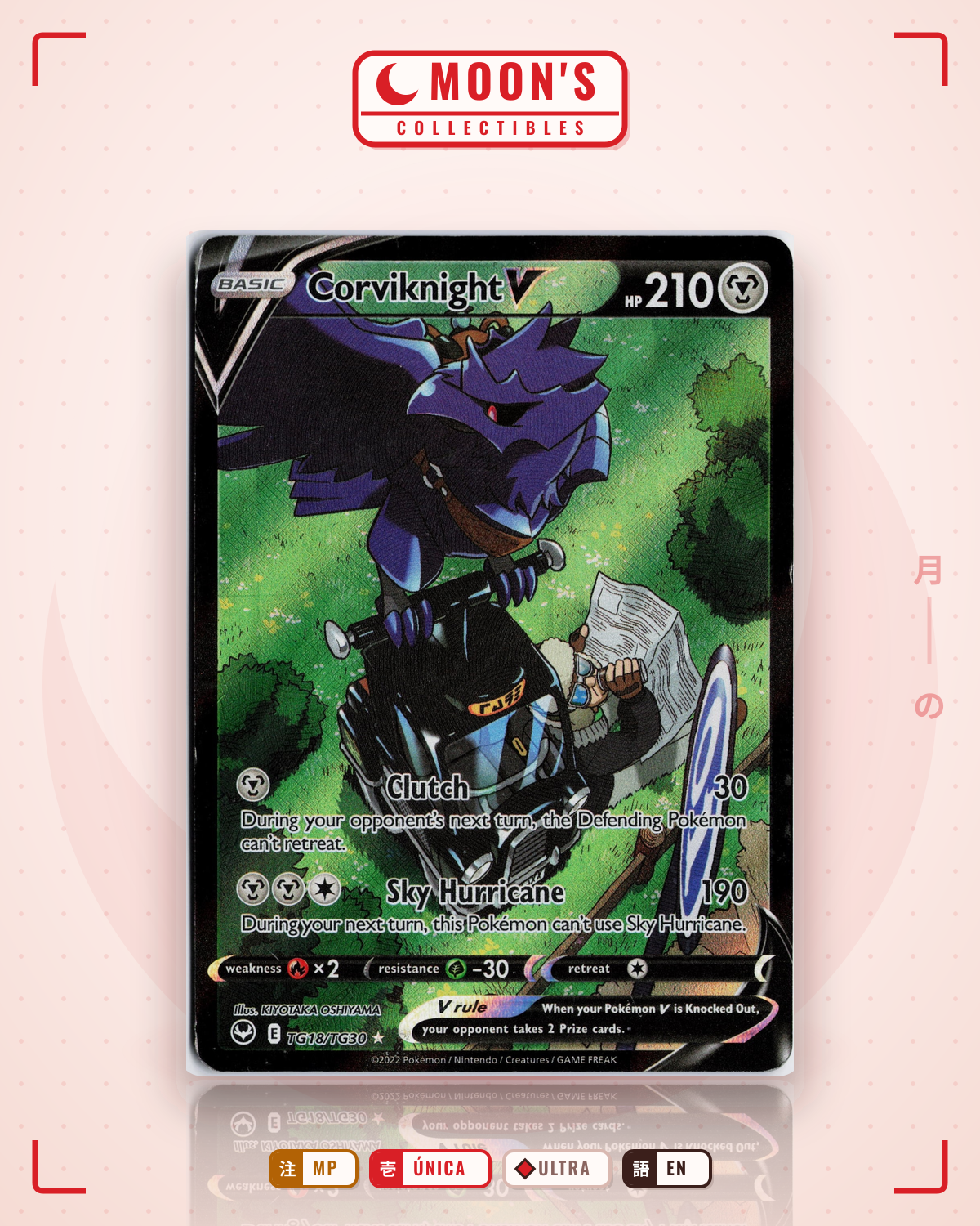 Carta Pokémon Corviknight V · Battle Styles #156/163 (MP) — pieza única en Moon's Collectibles México