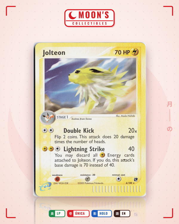 Carta Pokémon Jolteon · Sandstorm #6/100 (LP) — pieza única en Moon's Collectibles México