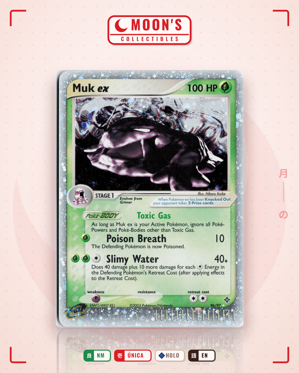 Carta Pokémon Muk ex · Dragon #96/97 (NM) — pieza única en Moon's Collectibles México