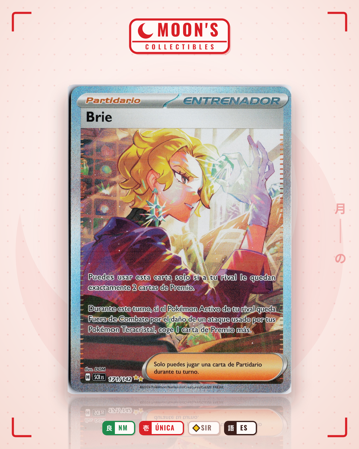 Carta Pokémon Briar · Stellar Crown #171/142 (NM) — pieza única en Moon's Collectibles México