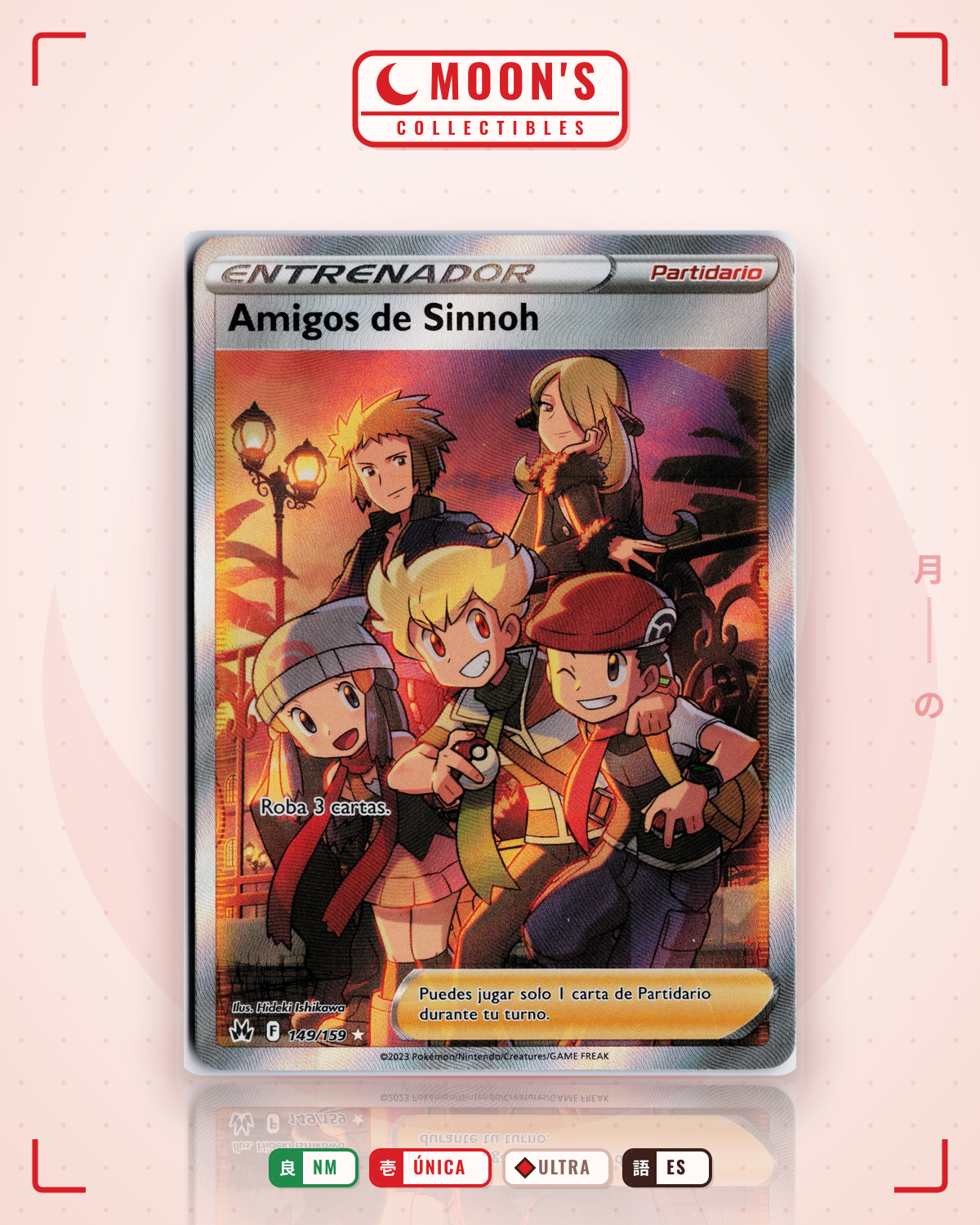 Carta Pokémon Friends in Sinnoh · Crown Zenith #149/159 (NM) — pieza única en Moon's Collectibles México