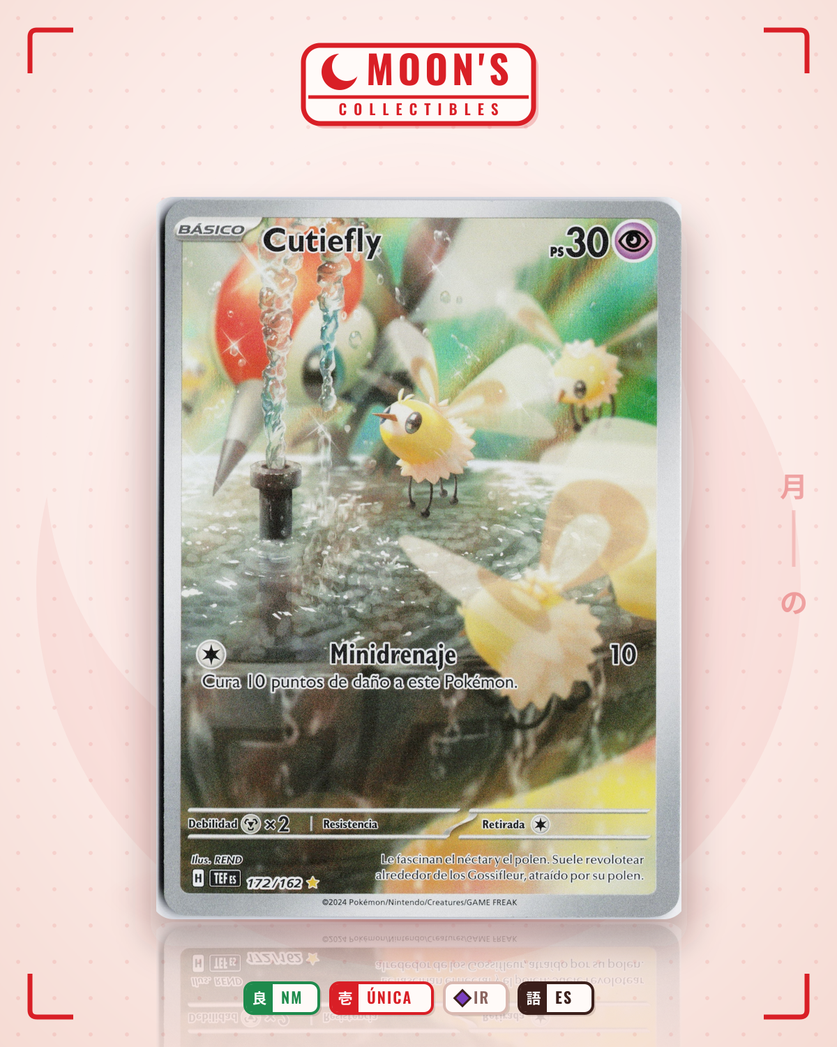 Carta Pokémon Cutiefly · Temporal Forces #172/162 (NM) — pieza única en Moon's Collectibles México