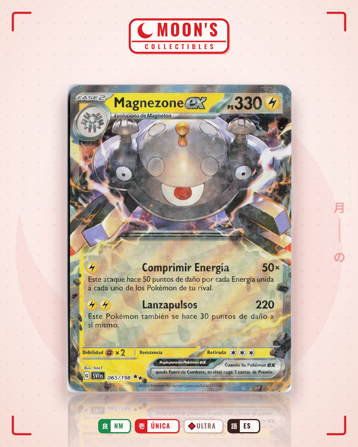 Carta Pokémon Magnezone ex · Scarlet & Violet #065/198 (NM) — pieza única en Moon's Collectibles México