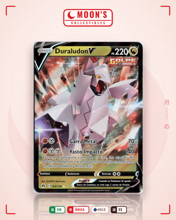 Carta Pokémon Duraludon V · Crown Zenith #103/159 (NM) — pieza única en Moon's Collectibles México