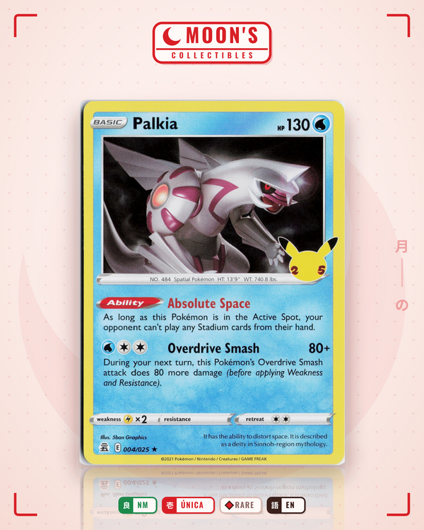 Carta Pokémon Palkia · Celebrations #4 (NM) — pieza única en Moon's Collectibles México