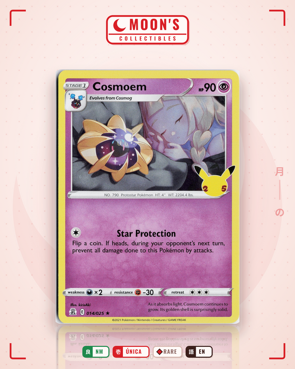 Carta Pokémon Cosmoem · Celebrations #14 (NM) — pieza única en Moon's Collectibles México