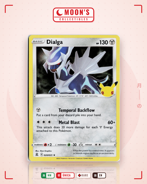 Carta Pokémon Dialga · Celebrations #20 (NM) — pieza única en Moon's Collectibles México