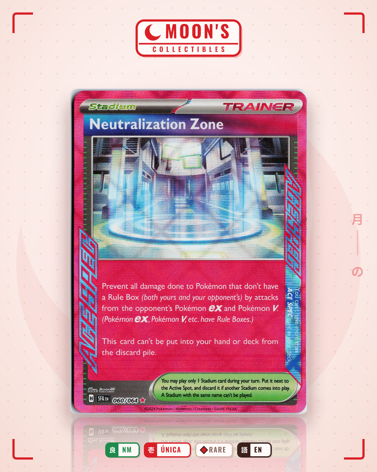 Carta Pokémon Neutralization Zone · Shrouded Fable #060/064 (NM) — pieza única en Moon's Collectibles México