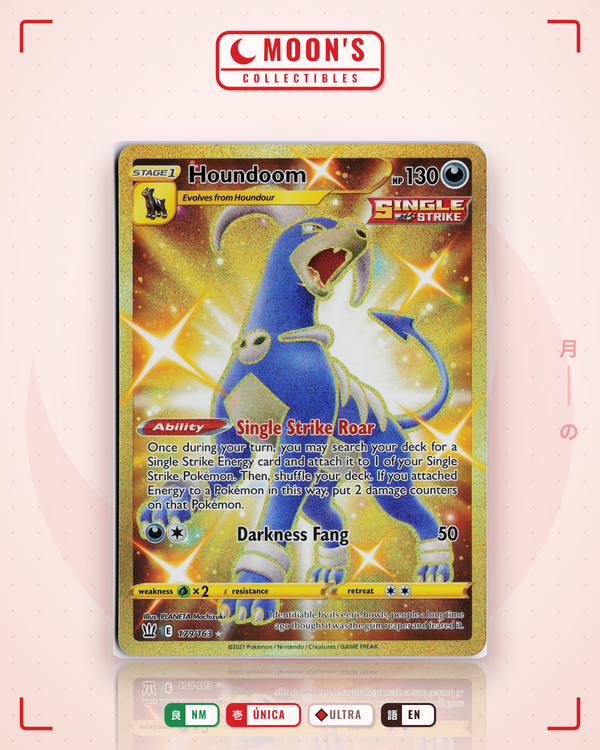 Carta Pokémon Houndoom · Battle Styles #179/163 (NM) — pieza única en Moon's Collectibles México