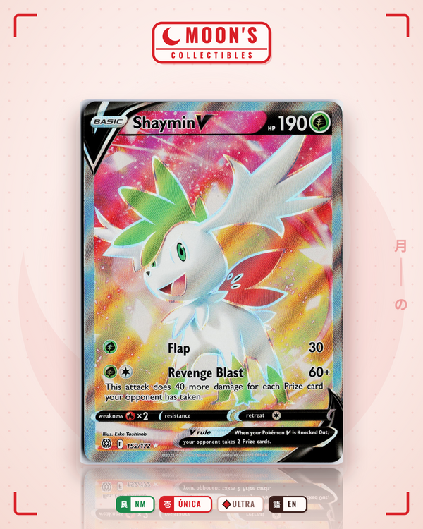 Carta Pokémon Shaymin V · Brilliant Stars #152/172 (NM) — pieza única en Moon's Collectibles México