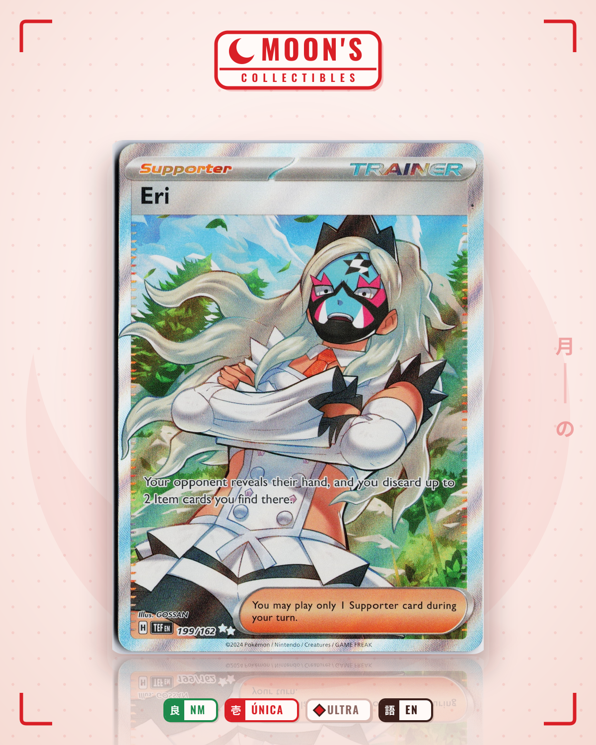 Carta Pokémon Eri · Temporal Forces #199/162 (NM) — pieza única en Moon's Collectibles México