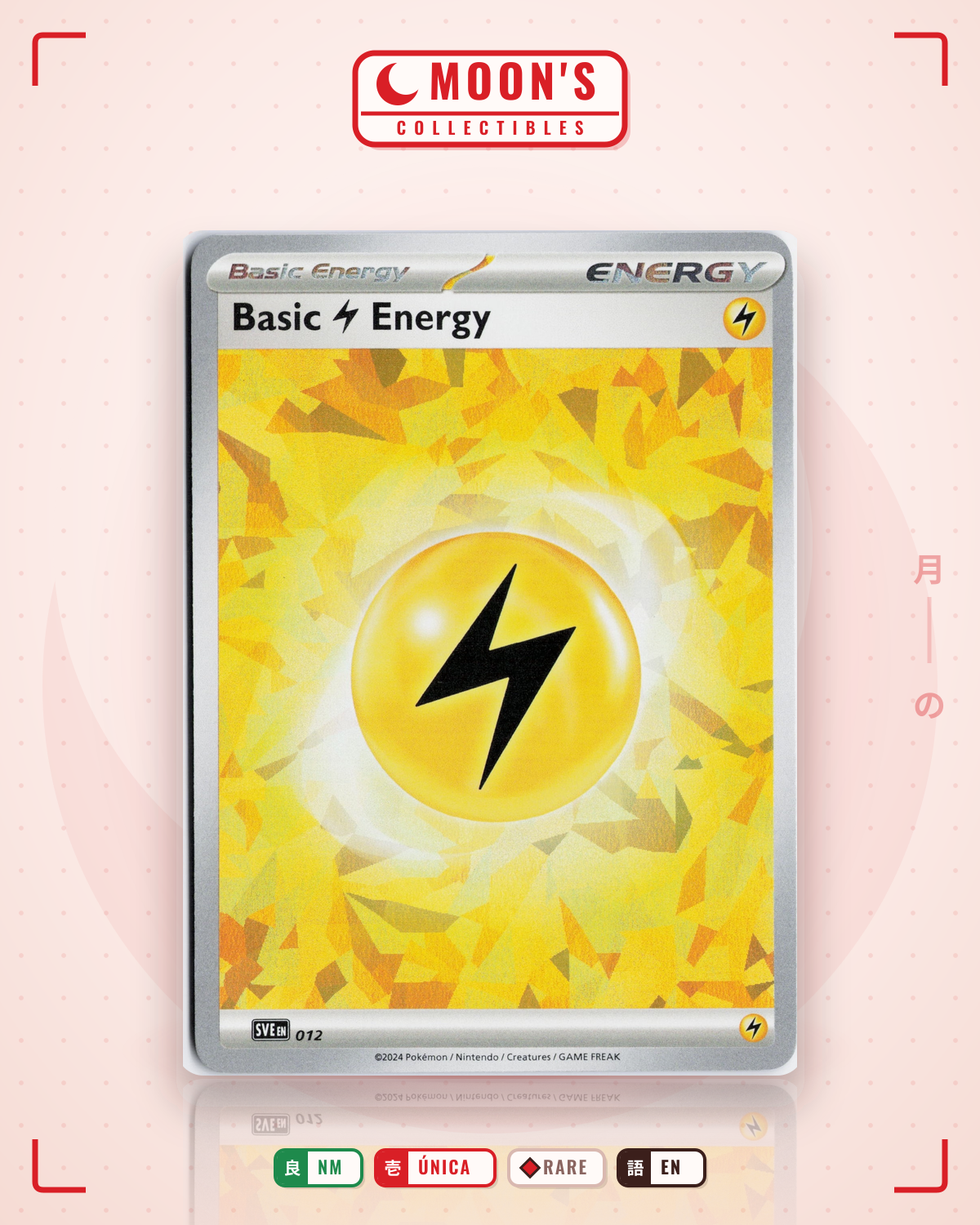Carta Pokémon Basic Lightning Energy · Scarlet & Violet Energies #012 (NM) — pieza única en Moon's Collectibles México