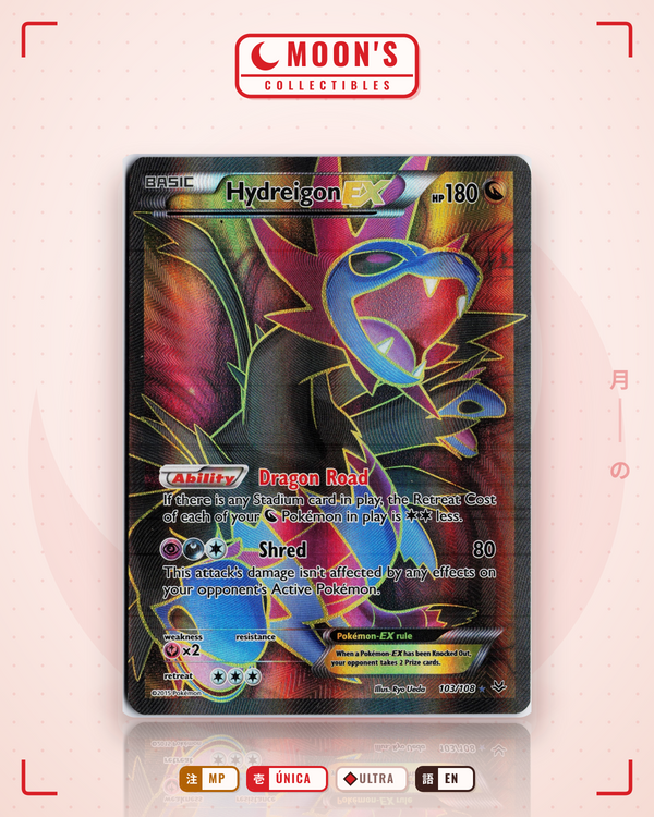 Carta Pokémon Hydreigon-EX · Roaring Skies #103/108 (MP) — pieza única en Moon's Collectibles México
