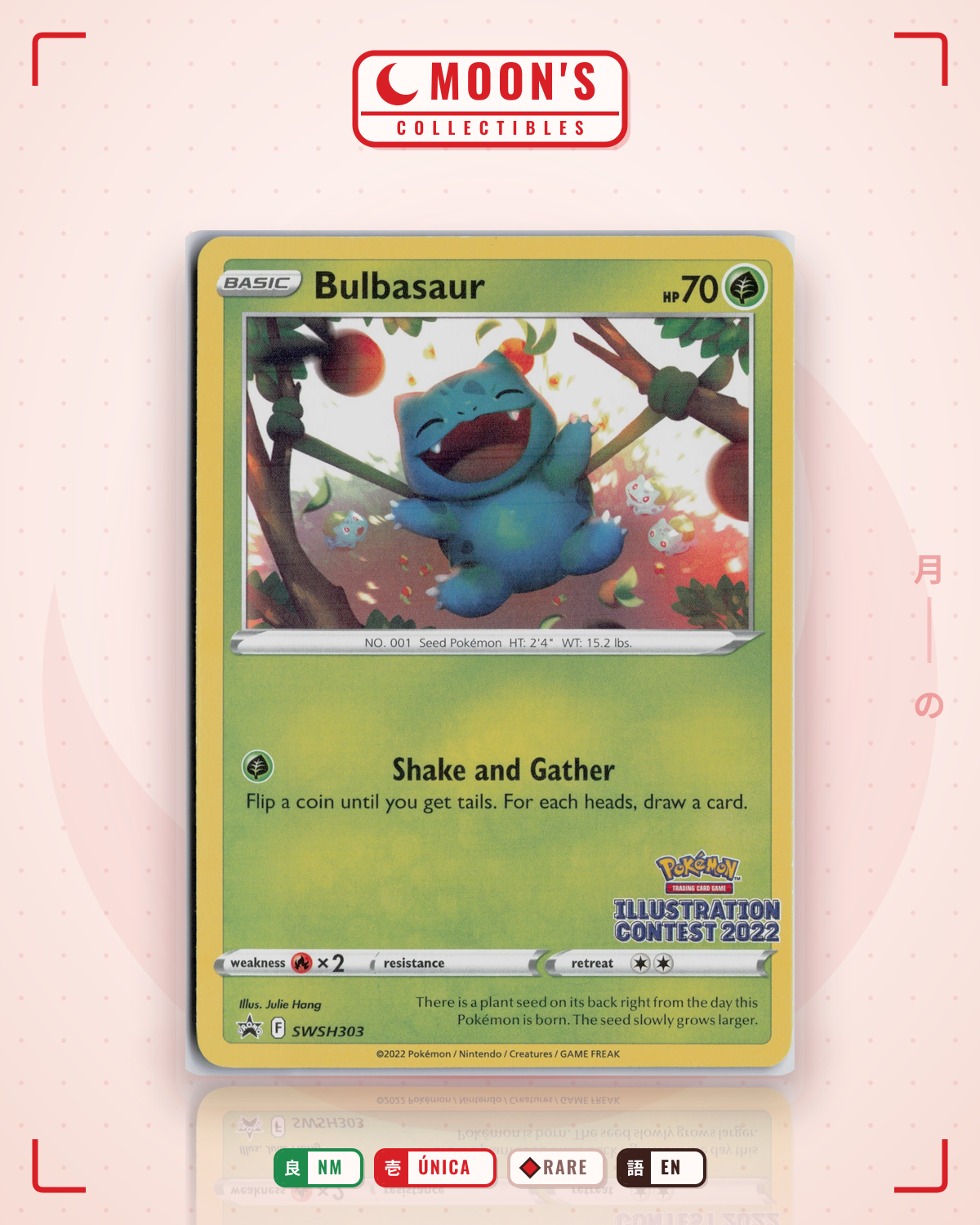 Carta Pokémon Bulbasaur · SWSH Black Star Promos #SWSH303 (NM) — pieza única en Moon's Collectibles México