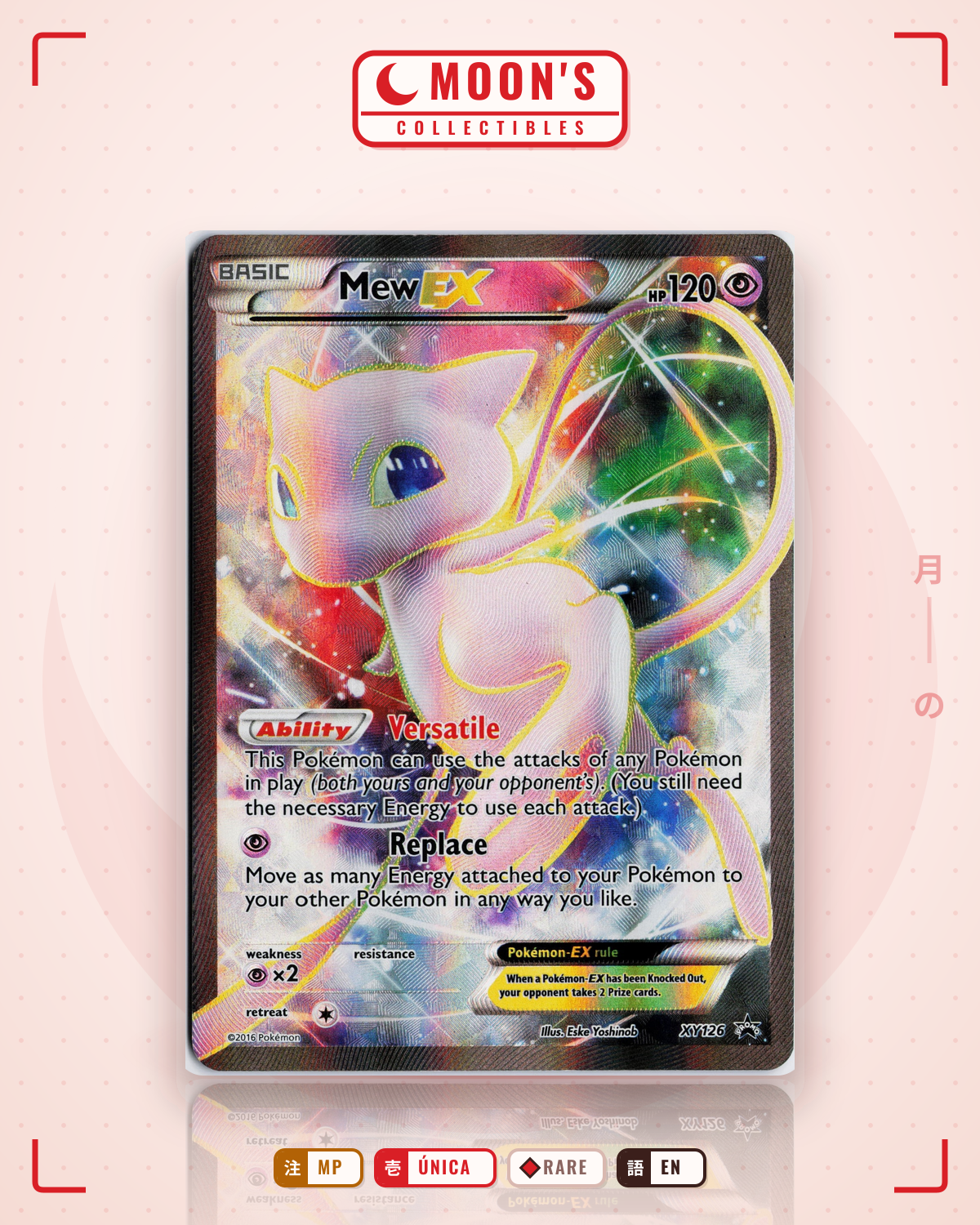 Carta Pokémon Mew-EX · XY Black Star Promos #XY126 (MP) — pieza única en Moon's Collectibles México