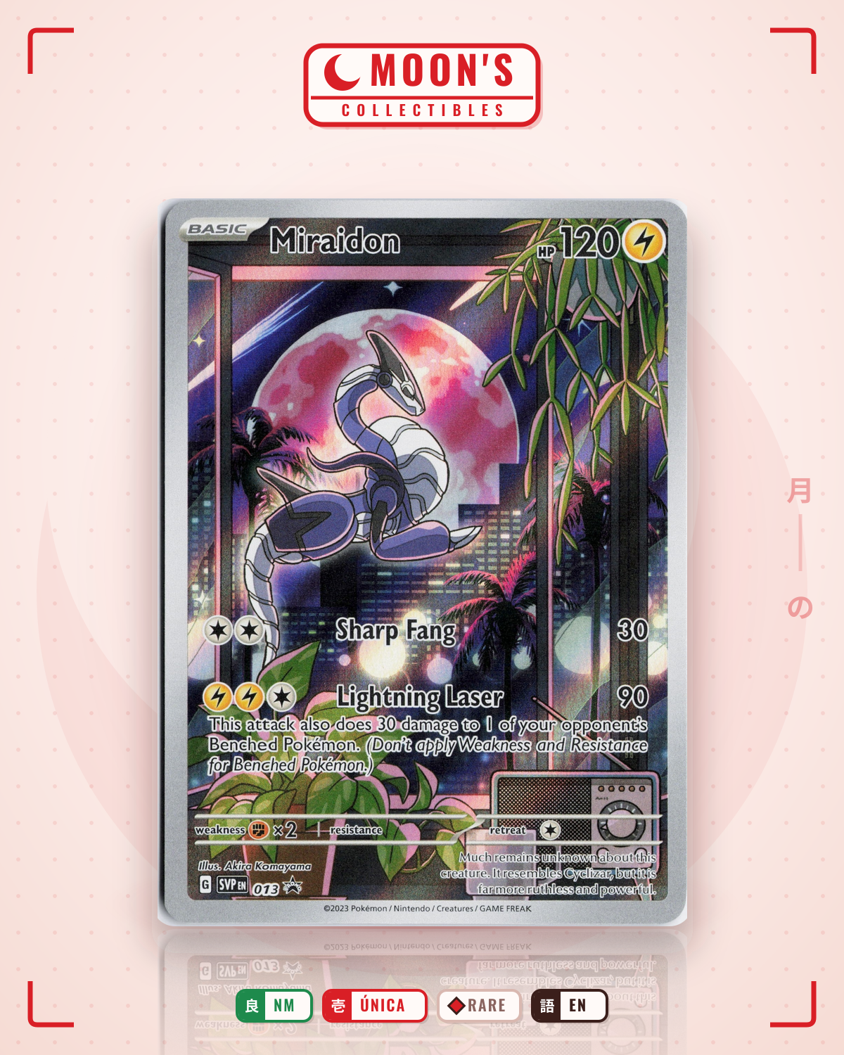Carta Pokémon Miraidon · Scarlet & Violet Black Star Promos #013 (NM) — pieza única en Moon's Collectibles México