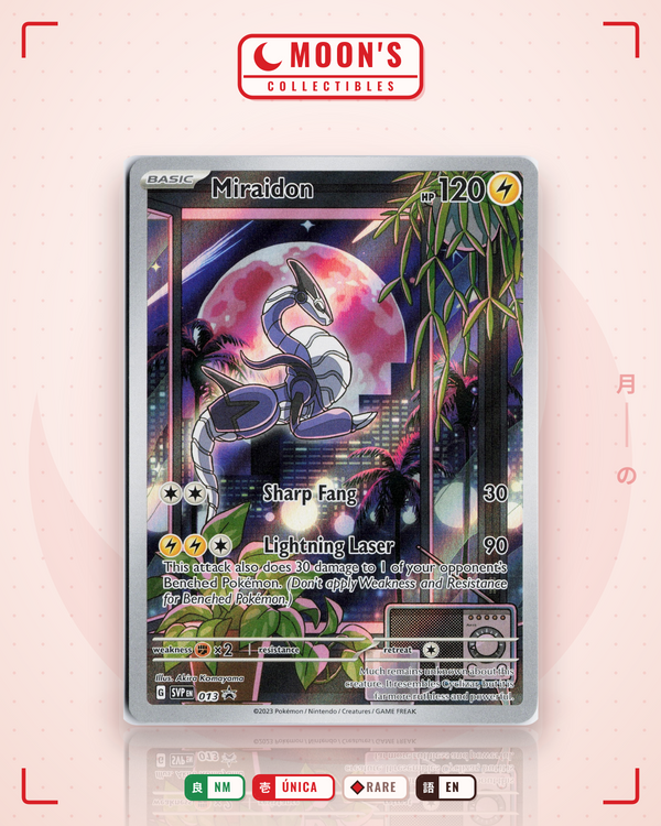 Carta Pokémon Miraidon · Scarlet & Violet Black Star Promos #013 (NM) — pieza única en Moon's Collectibles México