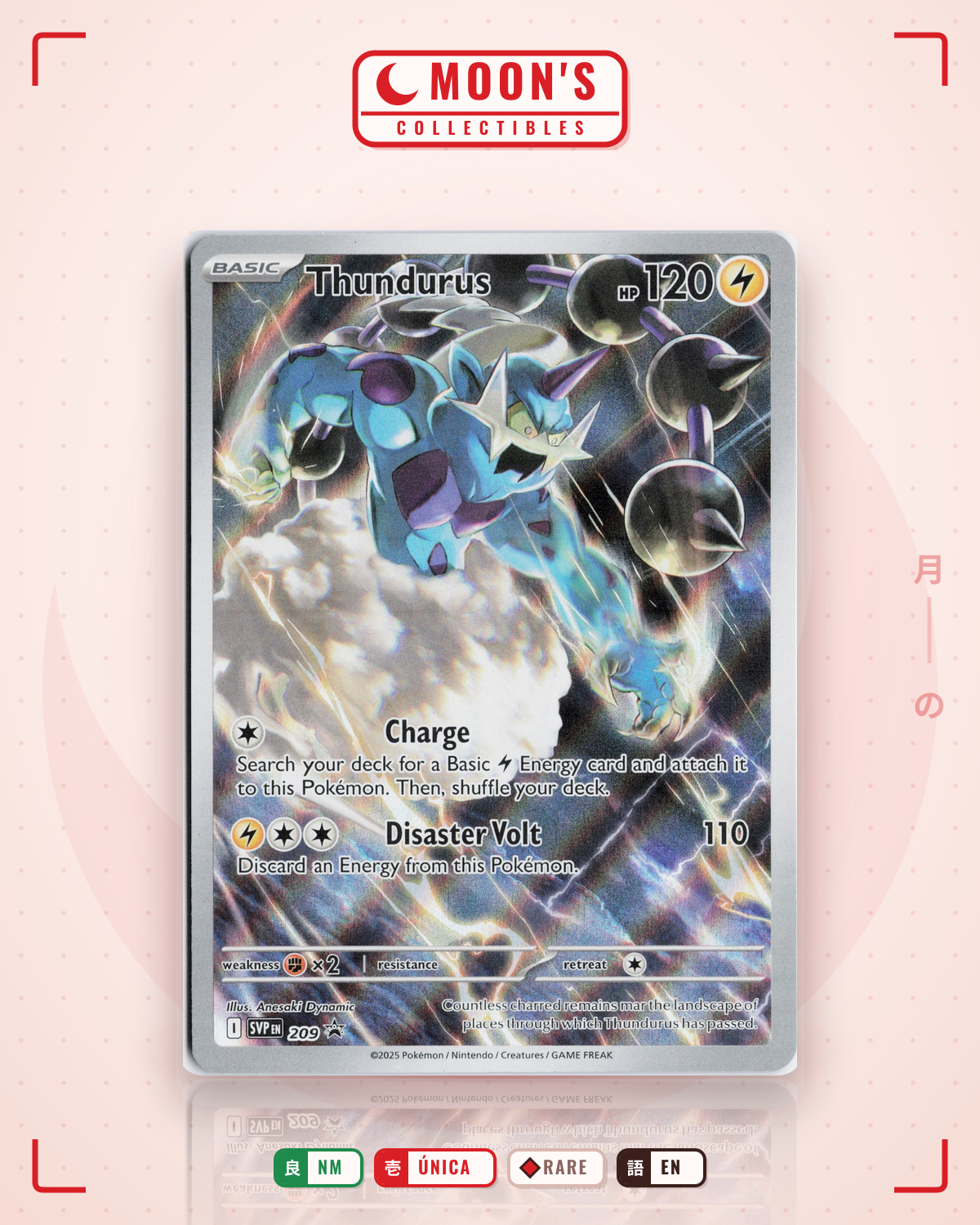 Carta Pokémon Thundurus · Scarlet & Violet Black Star Promos #209 (NM) — pieza única en Moon's Collectibles México