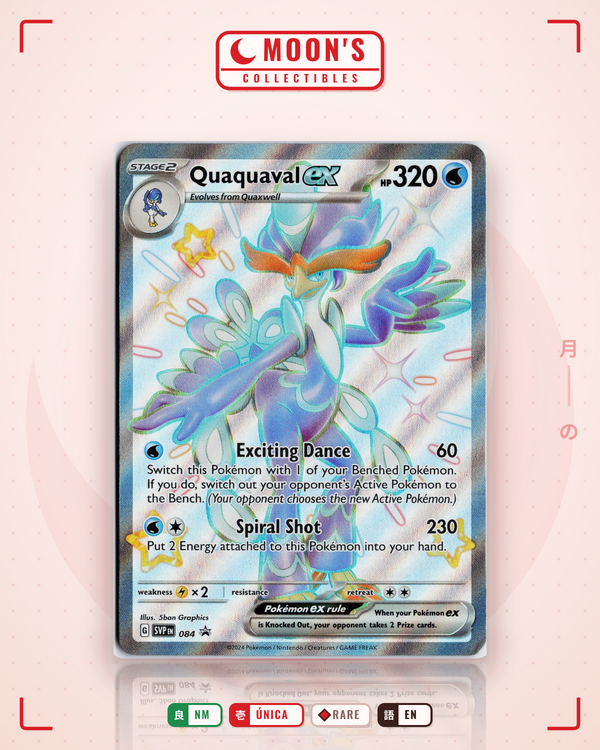 Carta Pokémon Quaquaval ex · Scarlet & Violet Black Star Promos #084 (NM) — pieza única en Moon's Collectibles México
