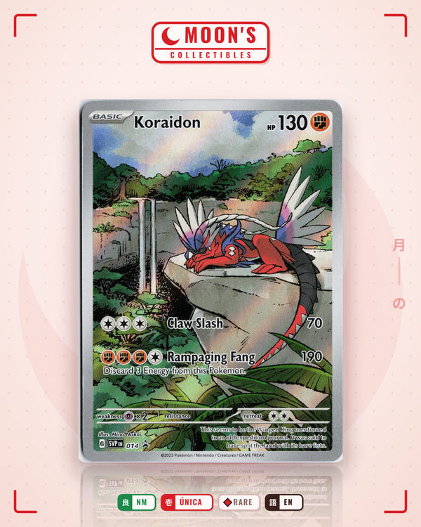 Carta Pokémon Koraidon · Scarlet & Violet Black Star Promos #014 (NM) — pieza única en Moon's Collectibles México