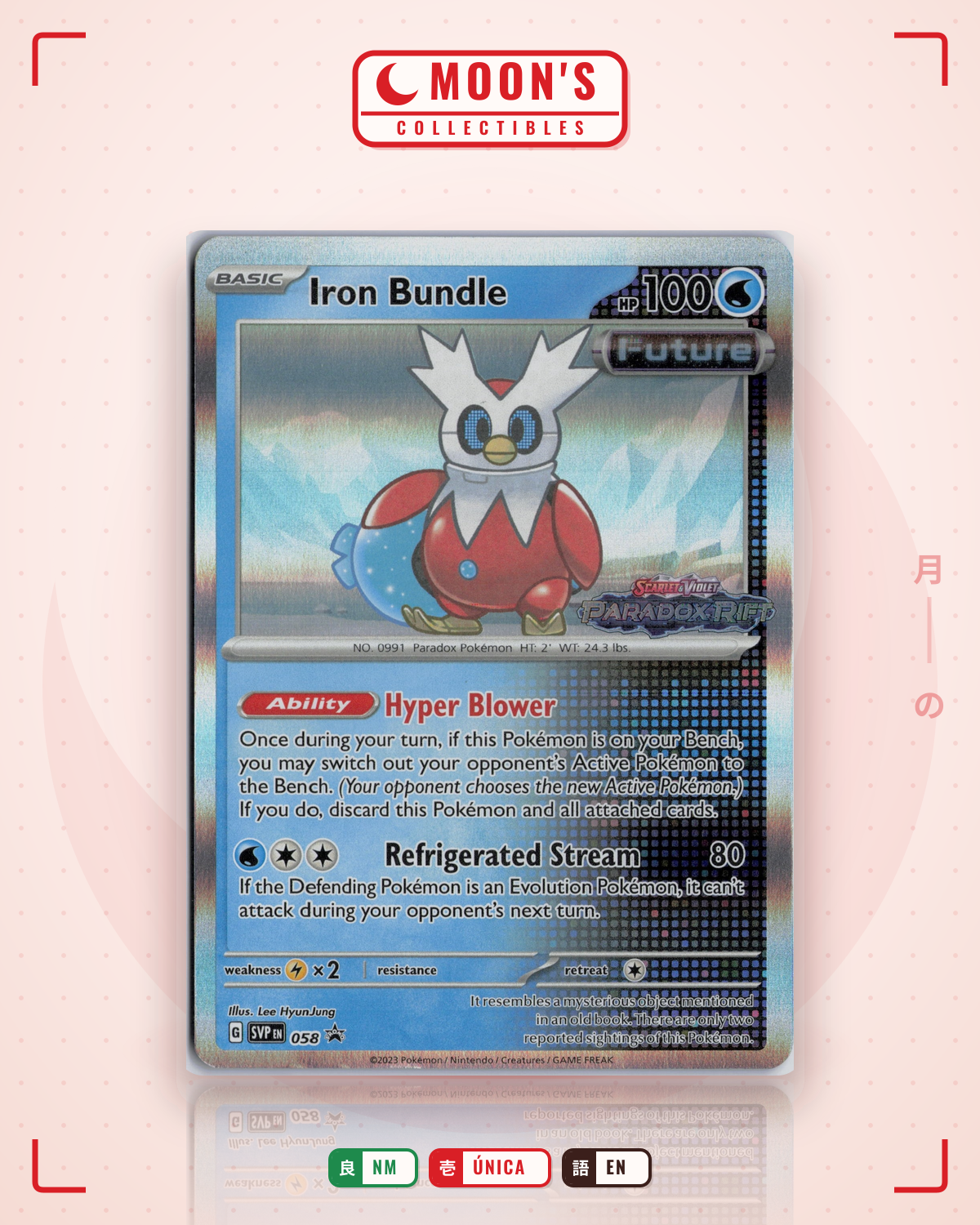 Carta Pokémon Iron Bundle · Paradox Rift #056/182 (NM) — pieza única en Moon's Collectibles México