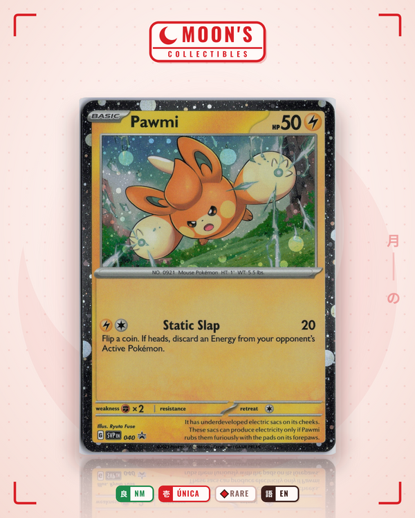 Carta Pokémon Pawmi · Scarlet & Violet Black Star Promos #040 (NM) — pieza única en Moon's Collectibles México