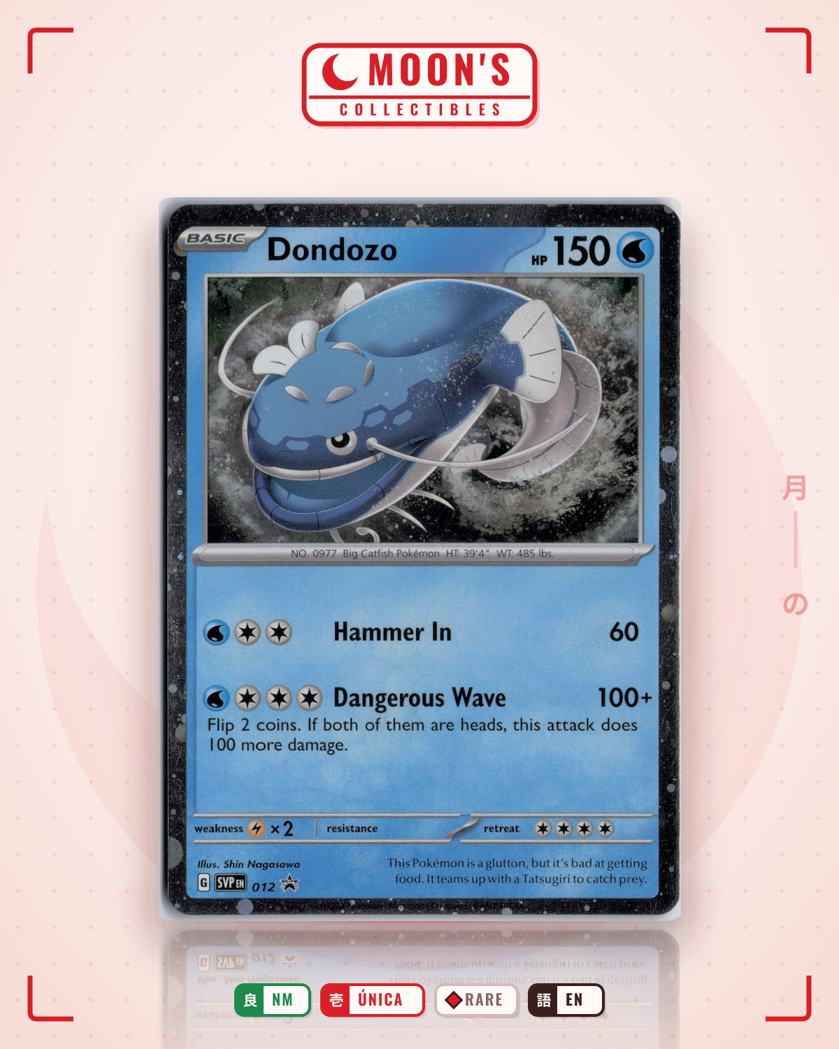 Carta Pokémon Dondozo · Scarlet & Violet Black Star Promos #012 (NM) — pieza única en Moon's Collectibles México
