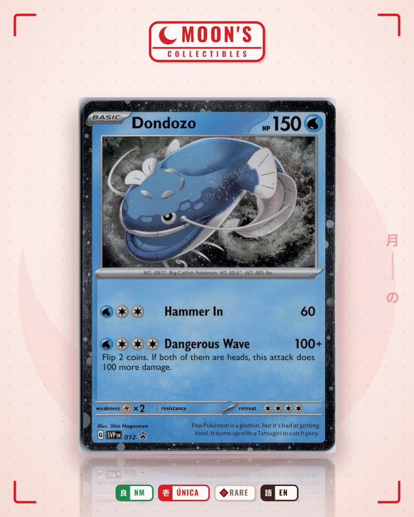 Carta Pokémon Dondozo · Scarlet & Violet Black Star Promos #012 (NM) — pieza única en Moon's Collectibles México
