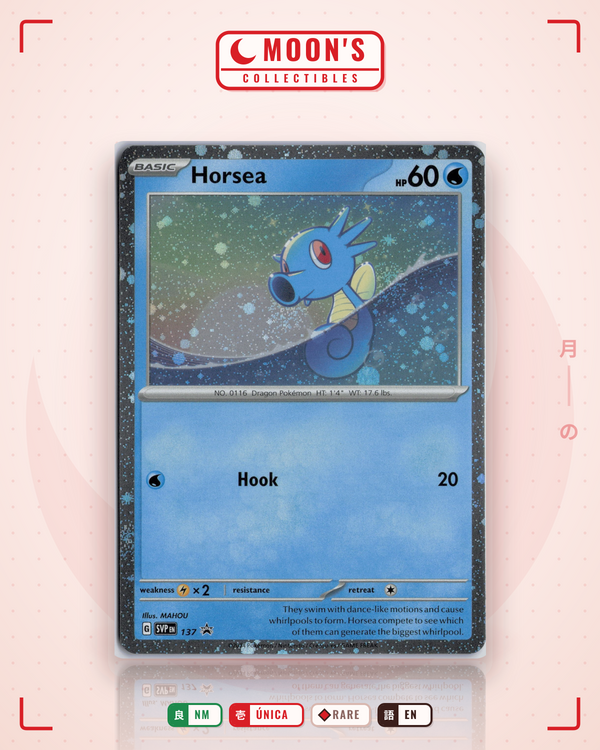 Carta Pokémon Horsea · Scarlet & Violet Black Star Promos #137 (NM) — pieza única en Moon's Collectibles México